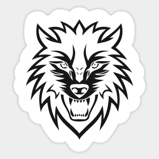 Wolf head symbol icon logo Sticker